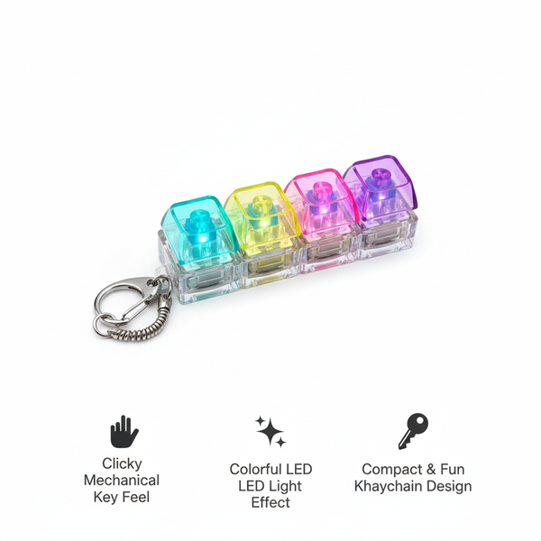 Transparent Keyboard Keychain con Beneficios